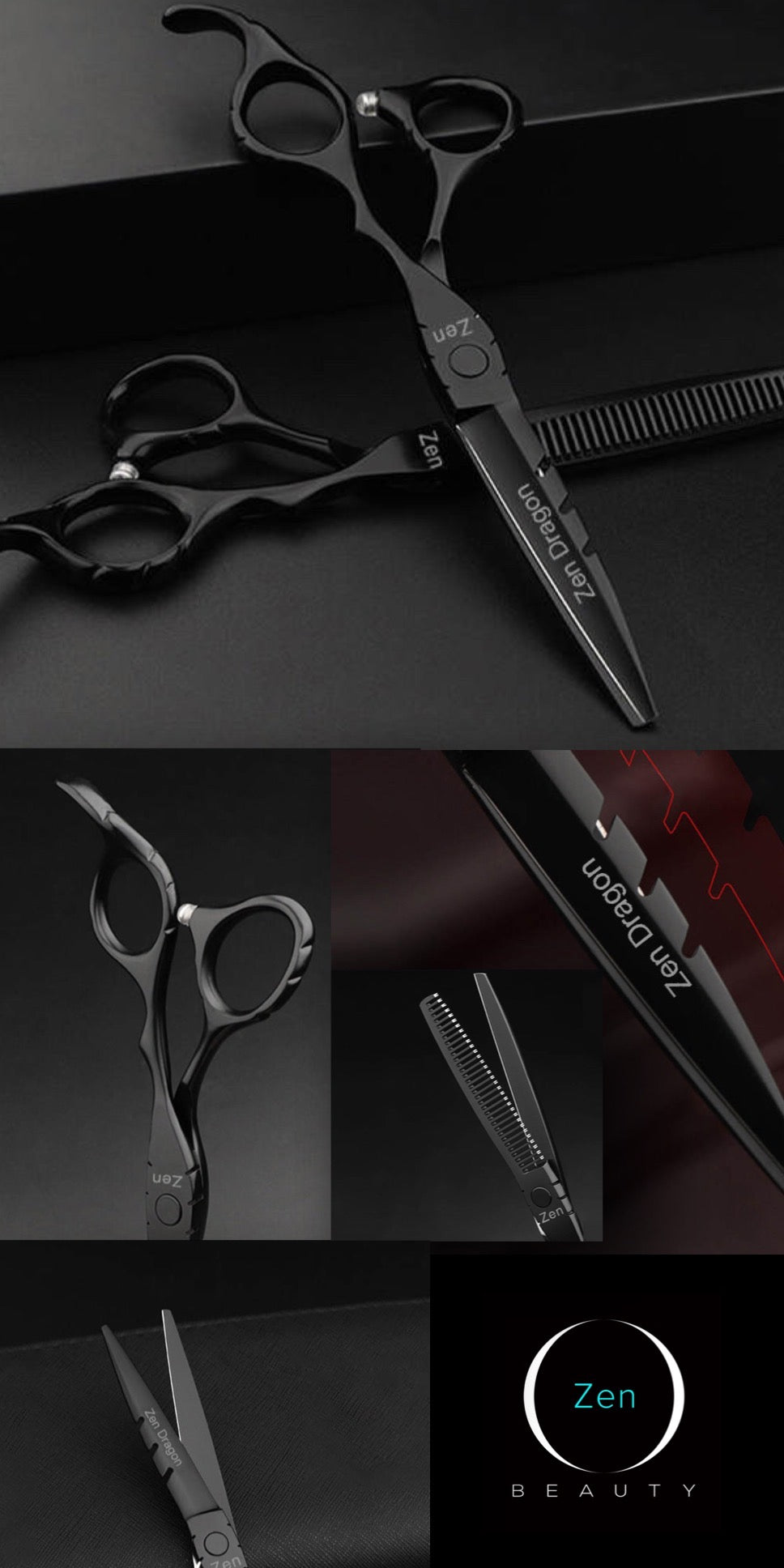 Zen Dragon 6" Dry Cutting & Texturizing Scissor Set