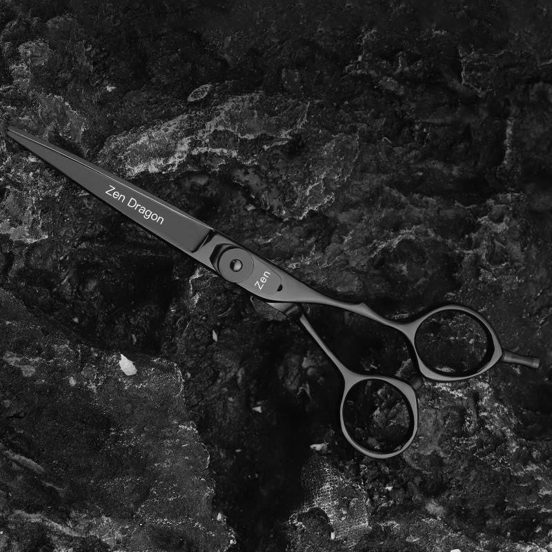 Zen Dragon 6" Matte Black Detail Scissor
