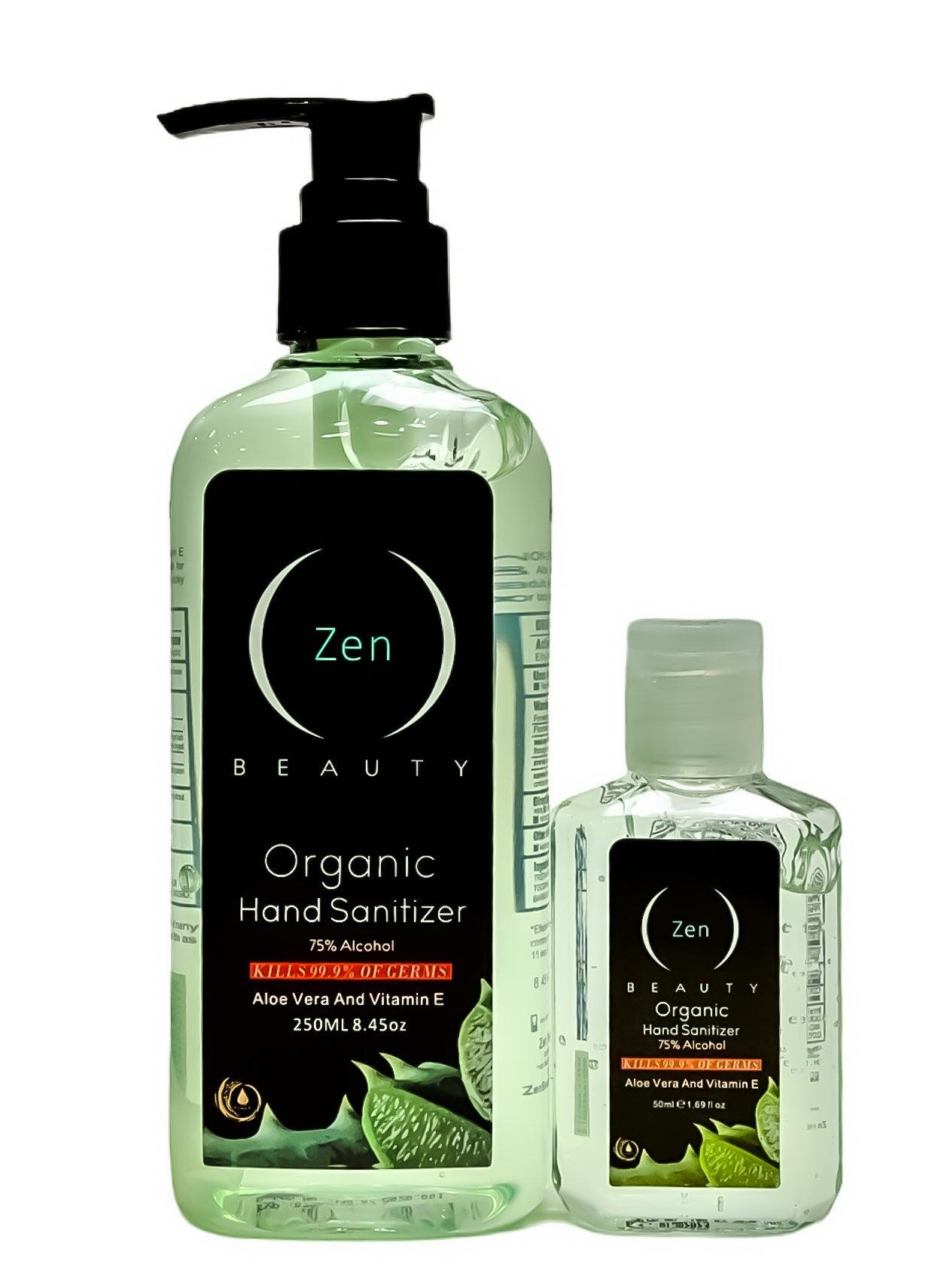 Organic Hand Sanitizer travel size included - Zen Beauty