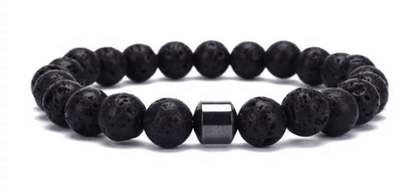 Black Lava Diffuser Bracelet - Zen Beauty - organic hair and body products