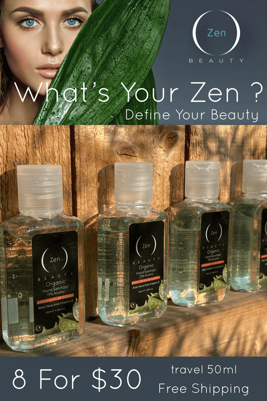 Zen Beauty Organic Hand Sanitizer -  Travel Size 